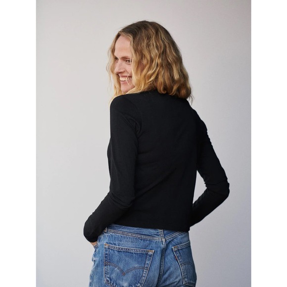 Buck Mason Black Long Sleeve Tee - Picture 2 of 4